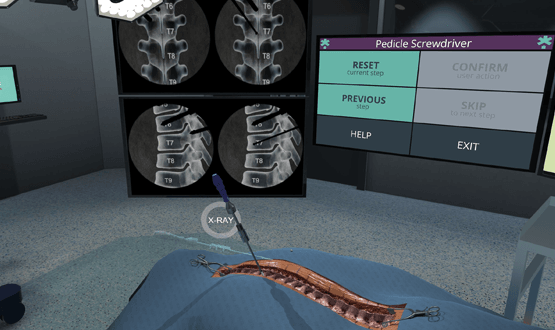 The platform not only provides visual aides but also uses haptics to simulate the feel of tissue, bones and muscle 